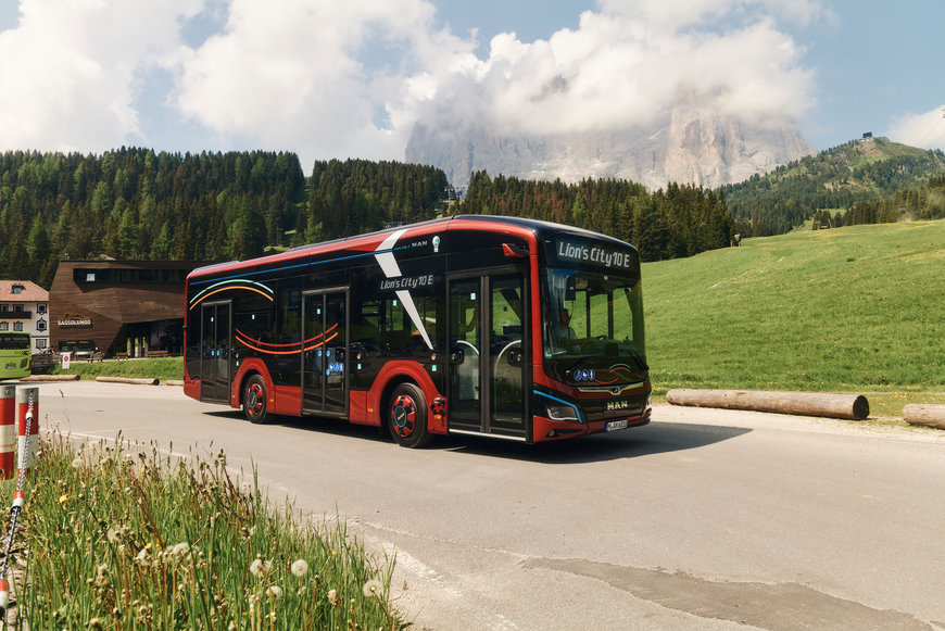 ALL-ELECTRIC MAN LION’S CITY 10 E MASTERS FIELD TEST IN THE DOLOMITES